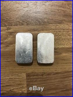 2 x 100g Pure Solid Silver. 999 metalor bar