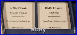 2 x 2005 Westminster Colorised 999. Solid Silver RMS Titanic 1$ Coins