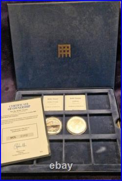 2 x 2005 Westminster Colorised 999. Solid Silver RMS Titanic 1$ Coins