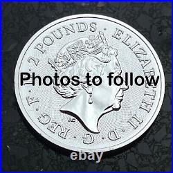 2oz 0.999 Solid Silver Bullion 2020 White Lion of Mortimer Queen's Beasts Coin