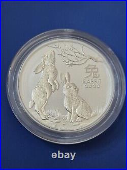 2oz Australia Mint 2023 Year Of Rabbit Solid Silver Coin 2$
