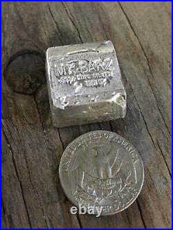 2oz. MK Barz. 999 Fine Silver Poured Chunky Cube/Bar