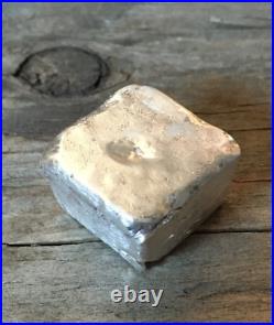 2oz. MK Barz. 999 Fine Silver Poured Chunky Cube/Bar