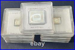30 Grams of Geiger Edelmetalle- (2) 10 Gram Bars & (10) 1 Gram Bars All in Assay