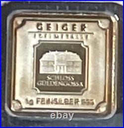 30 Grams of Geiger Edelmetalle- (2) 10 Gram Bars & (10) 1 Gram Bars All in Assay
