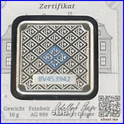 30 Grams of Geiger Edelmetalle- (2) 10 Gram Bars & (10) 1 Gram Bars All in Assay