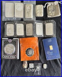 34 Oz 20 Grams SILVER + 1 Gram GOLD Bar Lot 34 Oz 20 Grams SILVER + 1 Gram GOLD Bar Lot