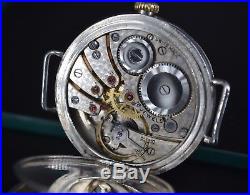 35 mm Rolex Trench WW1 Officers Military Antique Mens Wrist Watch solid silver
