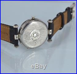 38mm early 1810 high grade fusee solid silver fancy guilloche dial wrist watch