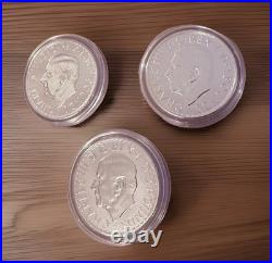 3X NEW 2026 Solid Silver 1OZ / Ounce Britannia Coins King Charles