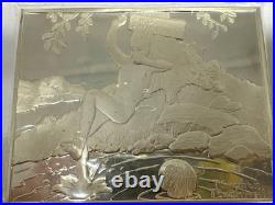 3.48 Oz. 925 Solid Silver Norman Rockwell Fondest Memories Art Bar (hookey) 3.48 Oz. 925 Solid Silver Norman Rockwell Fondest Memories Art Bar (hookey)