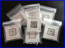 (3) Geiger Edelmetalle 1 oz. 999 Fine Silver Square Bars Encapsulated with Assay