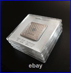 3 Geiger Edelmetalle 50 gram 999 Fine Silver Square Bars Encapsulated with Assay