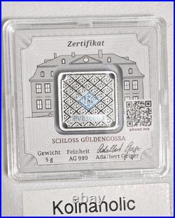 3-Geiger Edelmetalle Original 10 Gram Silver Squares In Capsule With 5g BONUS