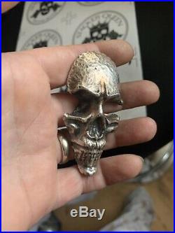 3 Ounce Skull (. 999) Silver Bar Nugget Ingot 3ozt Solid silver