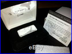 3 Silver Ingots Pure Solid- Collectors Edition Bullion Bars Mint Condition 1 oz
