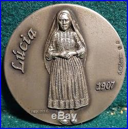 3 Solid Silver Medals In Case Blessed Jacinta, Francisco, Lúcia Of Fatima