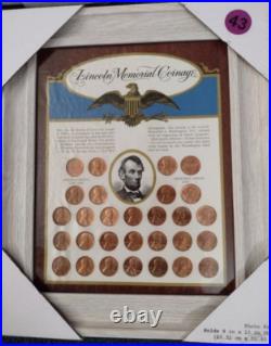 3-VINTAGE -COIN & CURRENCY SETS in NEW SOLID WOOD 8 X 10 FRAMES WithMUSEUM GLASS