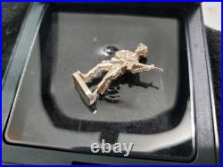 3 american infantry Solid. 999 silver figures Ww2 War Hand Pour