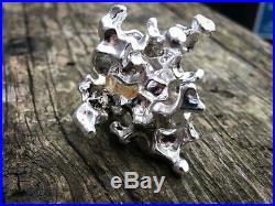 3oz Solid Silver Coral Ore Hand Created (999 Fine Silver)