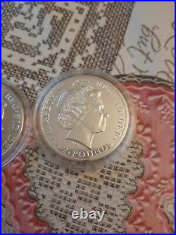 3x 2014 Britannia Mule Error Solid Silver Bullion Coin 1oz £2 Lunar Reverse 2