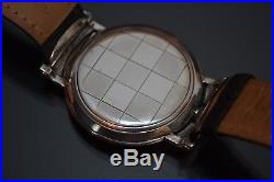 46mm Carl F. BUCHERER flat watch solid silver vintage men's chronometer trench