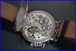 46mm Carl F. BUCHERER watch solid silver vintage men's chronometer