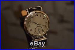 46mm Carl F. BUCHERER watch solid silver vintage men's chronometer