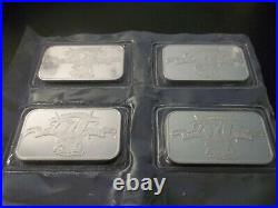 4 APMEX Original American Eagle 1 Troy oz. 999 Fine Sealed Solid Silver Bars