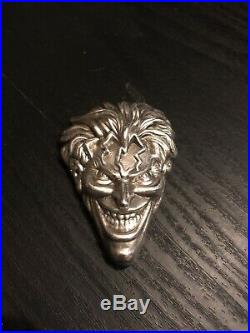 4 Ounce (. 999) Silver The Joker Hand poured Ingot Solid Silver