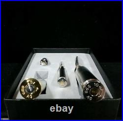 4 Pc Set Gold & Rhodium Enhanced Solid. 999 Silver Bullets 1, 2, 5, 10oz NO COA