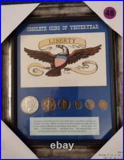 4-VINTAGE -HISTORICAL COIN SETS in NEW SOLID WOOD 8 X 10 FRAMES WithMUSEUM GLASS 4-VINTAGE -HISTORICAL COIN SETS in NEW SOLID WOOD 8 X 10 FRAMES WithMUSEUM GLASS