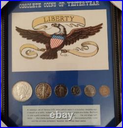 4-VINTAGE -HISTORICAL COIN SETS in NEW SOLID WOOD 8 X 10 FRAMES WithMUSEUM GLASS 4-VINTAGE -HISTORICAL COIN SETS in NEW SOLID WOOD 8 X 10 FRAMES WithMUSEUM GLASS