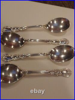 4 Wallace Sterling 1899 Irving- Old Atlanta 7 Bullion spoons, No Mono. 5.8 T oz