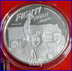 4 oz Silver Trump Lot-3 one oz Silver Rounds and 1 One oz Silver Square Limtd Ed