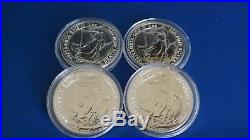 4 x 2015 Solid Silver Britannia 1oz Uncirculated Bullion Coins