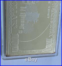 4oz 999 Pure Fine Silver $100 Bill This Is Made Of Solid Pure Silver Rare 1998