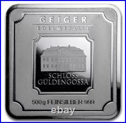 500 Gram 999 Fine Silver Geiger Edelmetalle Mint Square