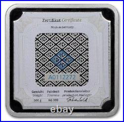 500 Gram 999 Fine Silver Geiger Edelmetalle Mint Square