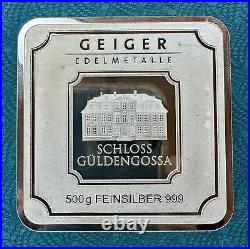 500 Gram 999 Fine Silver Geiger Edelmetalle Mint Square