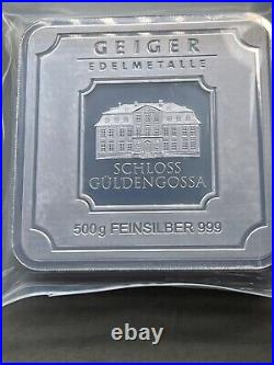 500g Geiger Edelmetalle'Square' Silver Bullion Bar (SNBV225841)