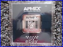 (50) 1 oz Silver Square Bar APMEX (Encapsulated)