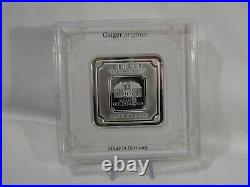 50 Gram Fine. 999 Silver Art Bar / Square Geiger Edelmetalle