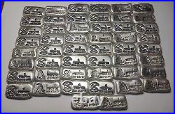50 X 1 Oz 999 Solid Fine Silver Bullion Bars Prospector & Gems USA Poured