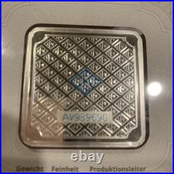 50 gram Silver Bar Geiger Edelmetalle (Original Square Assay) Security Line