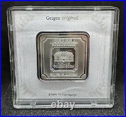 50 gram Silver Square Geiger Edelmetalle (Encapsulated withAssay)