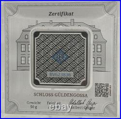 50 gram Silver Square Geiger Edelmetalle (Encapsulated withAssay) #1976