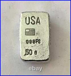 50g Silver bar. 999 solid silver. Ole Virginia with the original rebel flag USA