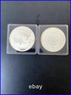 51.1g PURE SILVER Lot Spain 5 ECU & Liberia $20 Vasa Ship KM# 971 KM# 485 Proof