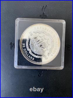 51.1g PURE SILVER Lot Spain 5 ECU & Liberia $20 Vasa Ship KM# 971 KM# 485 Proof